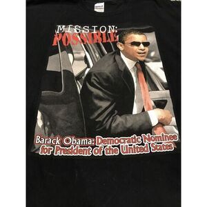 Barack Obama USA President T-Shirt Men's 3XL America Mission Possible